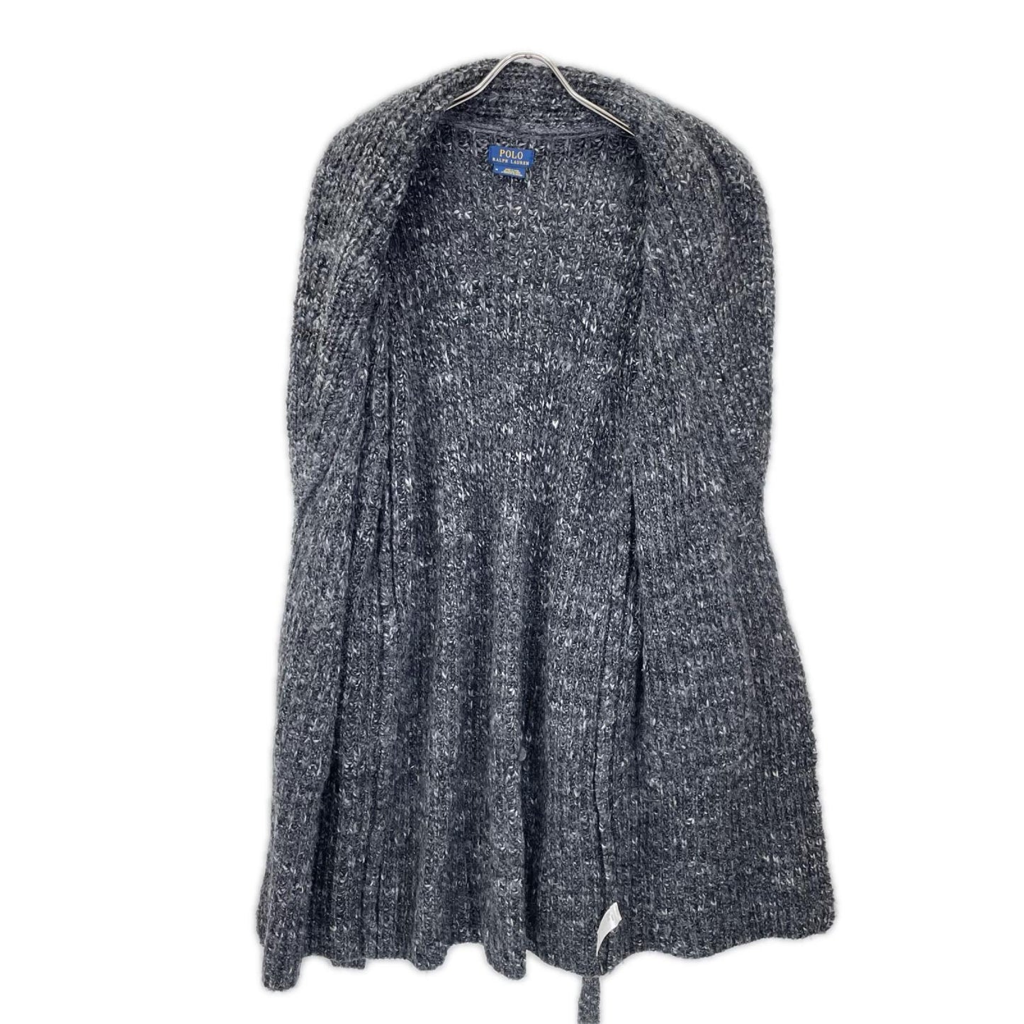 POLObyRalphLauren Shawl Collar Long Knit Polo Gray Size M