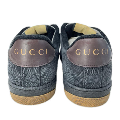 GUCCI Screener GG Canvas Web Stripe Sneakers Size UK 8