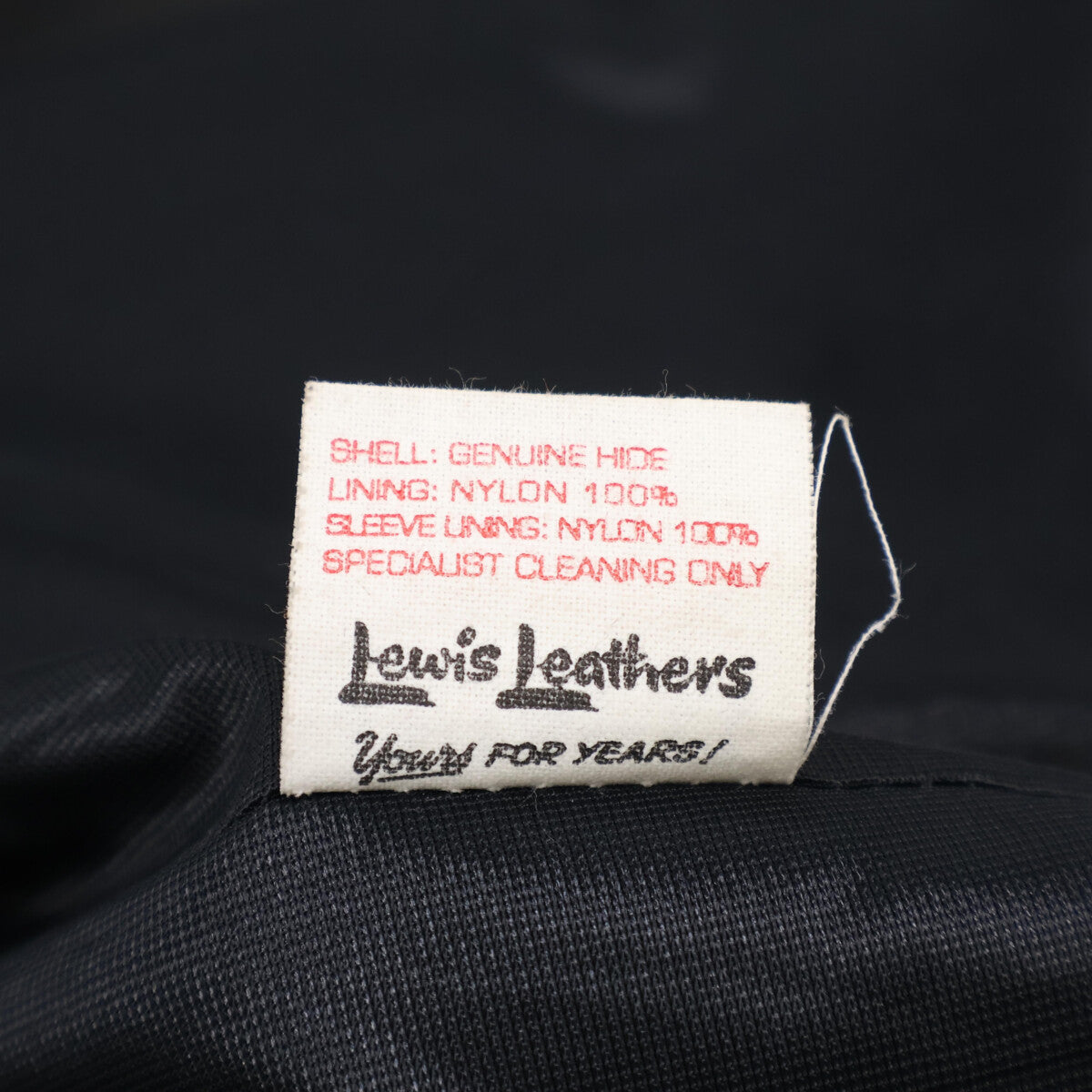 Lewis Leathers 441 CYCLONE Leather Jacket Black Size 36