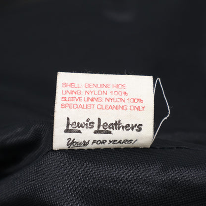 Lewis Leathers 441 CYCLONE Leather Jacket Black Size 36