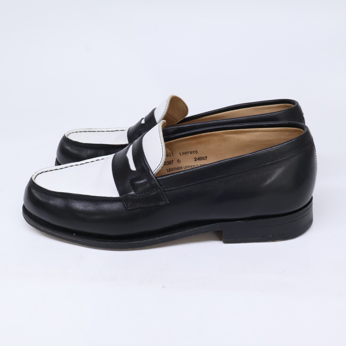 AlfredSargent Lampard Bi-color Loafers White/Black Size 6