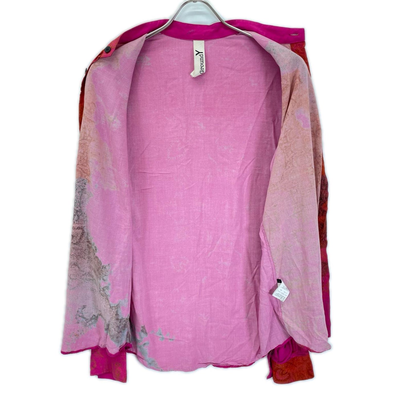Ground Y GJ-B02-205 Indian Carpet Print Shirt Pink Size 1
