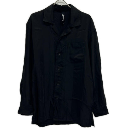 Ground Y Black Satin Long Shirt Size 3