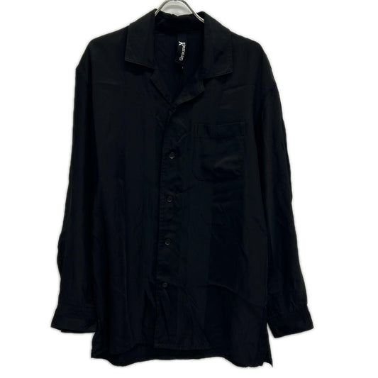 Ground Y Black Satin Long Shirt Size 3