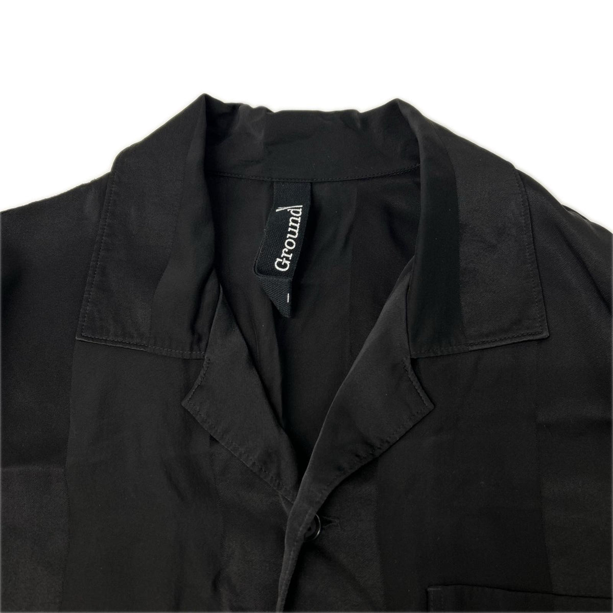 Ground Y Black Satin Long Shirt Size 3