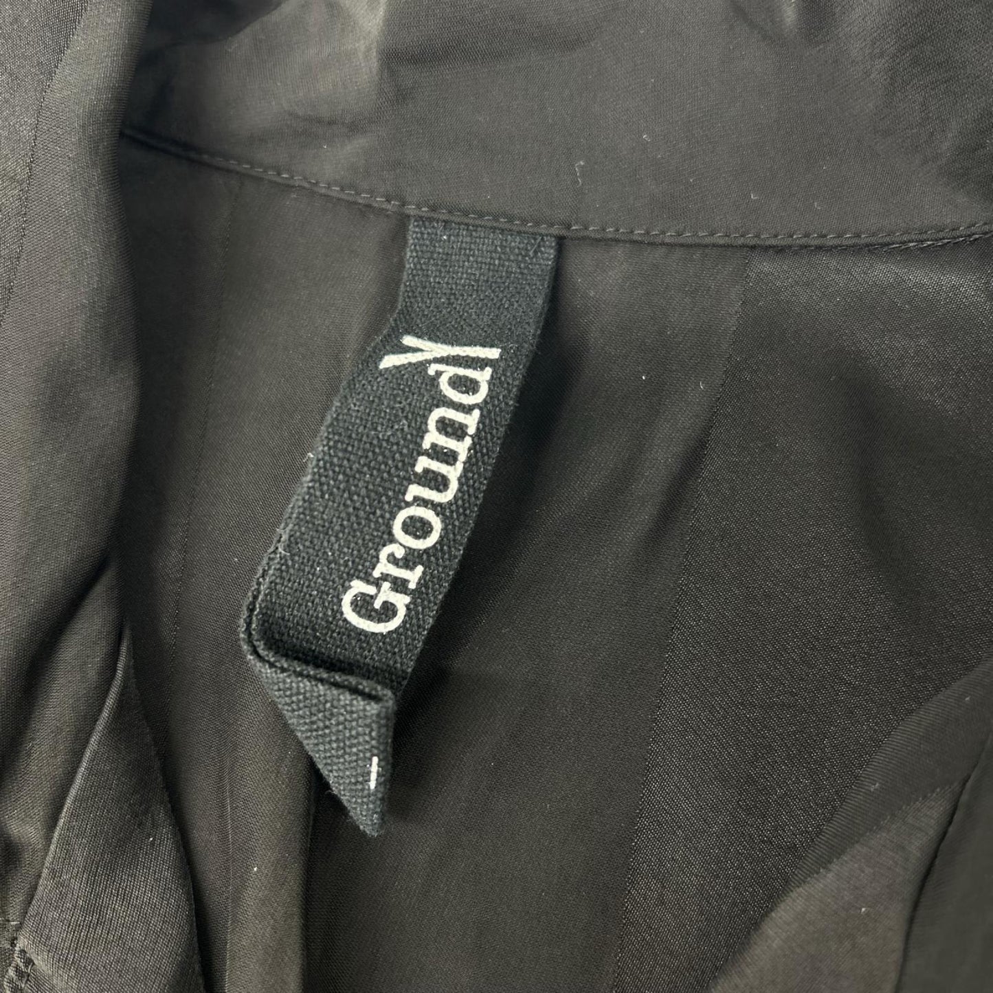 Ground Y Black Satin Long Shirt Size 3