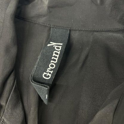Ground Y Black Satin Long Shirt Size 3