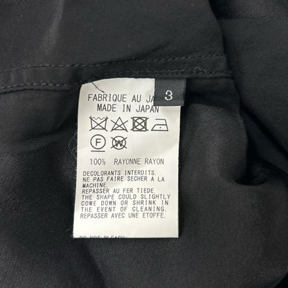 Ground Y Black Satin Long Shirt Size 3