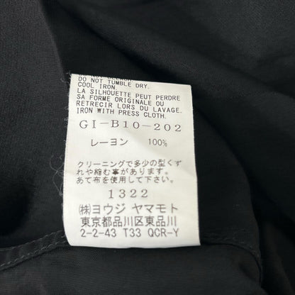 Ground Y Black Satin Long Shirt Size 3