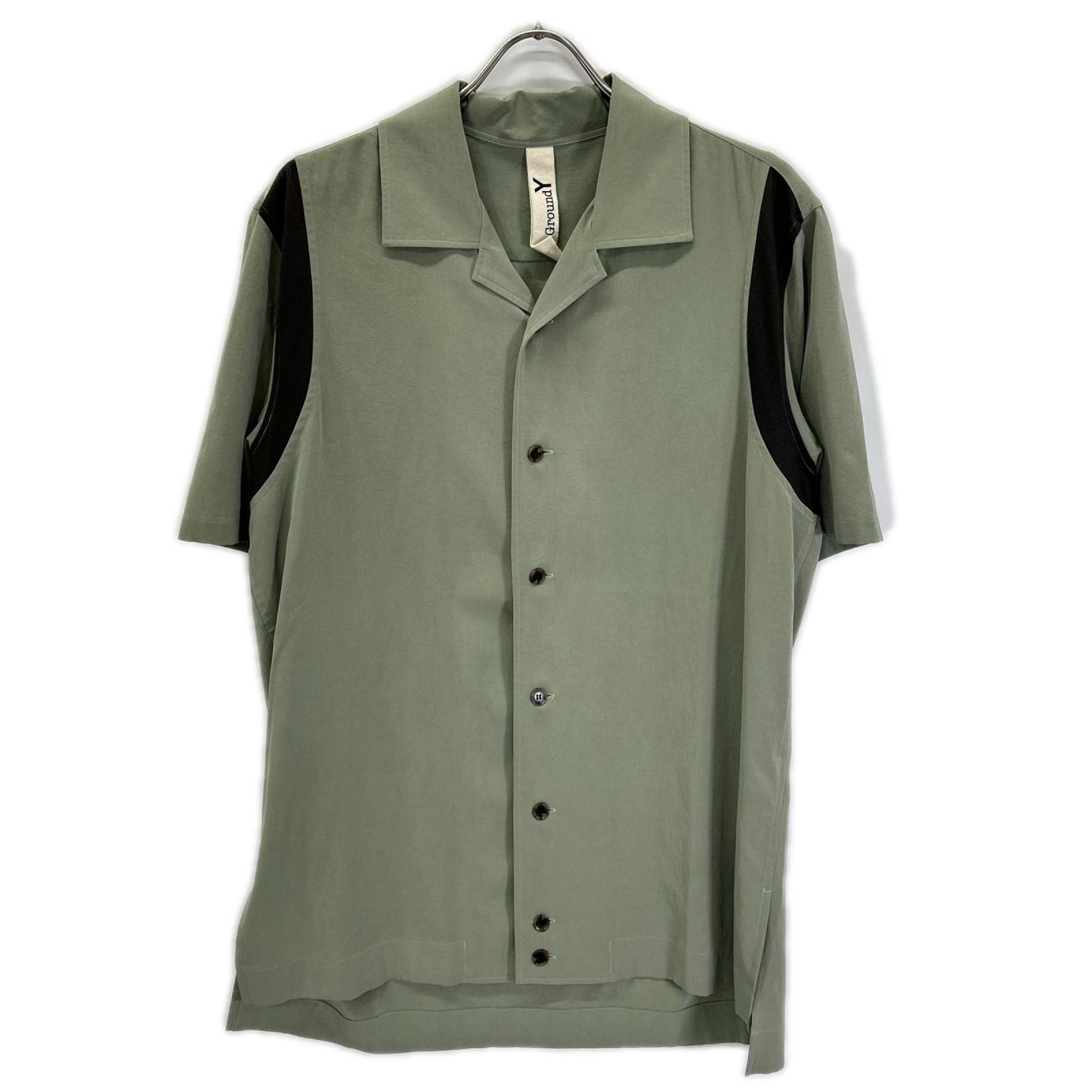 Ground Y GI-B08-500 Triacetate Open Shirt Green Size 3