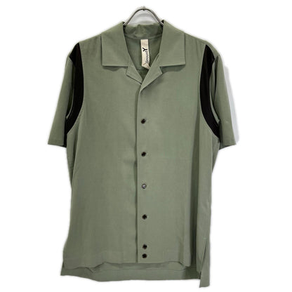 Ground Y GI-B08-500 Triacetate Open Shirt Green Size 3