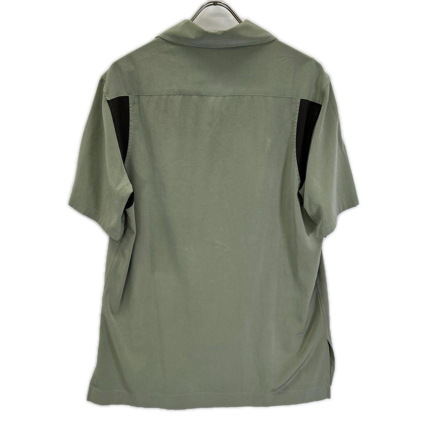 Ground Y GI-B08-500 Triacetate Open Shirt Green Size 3