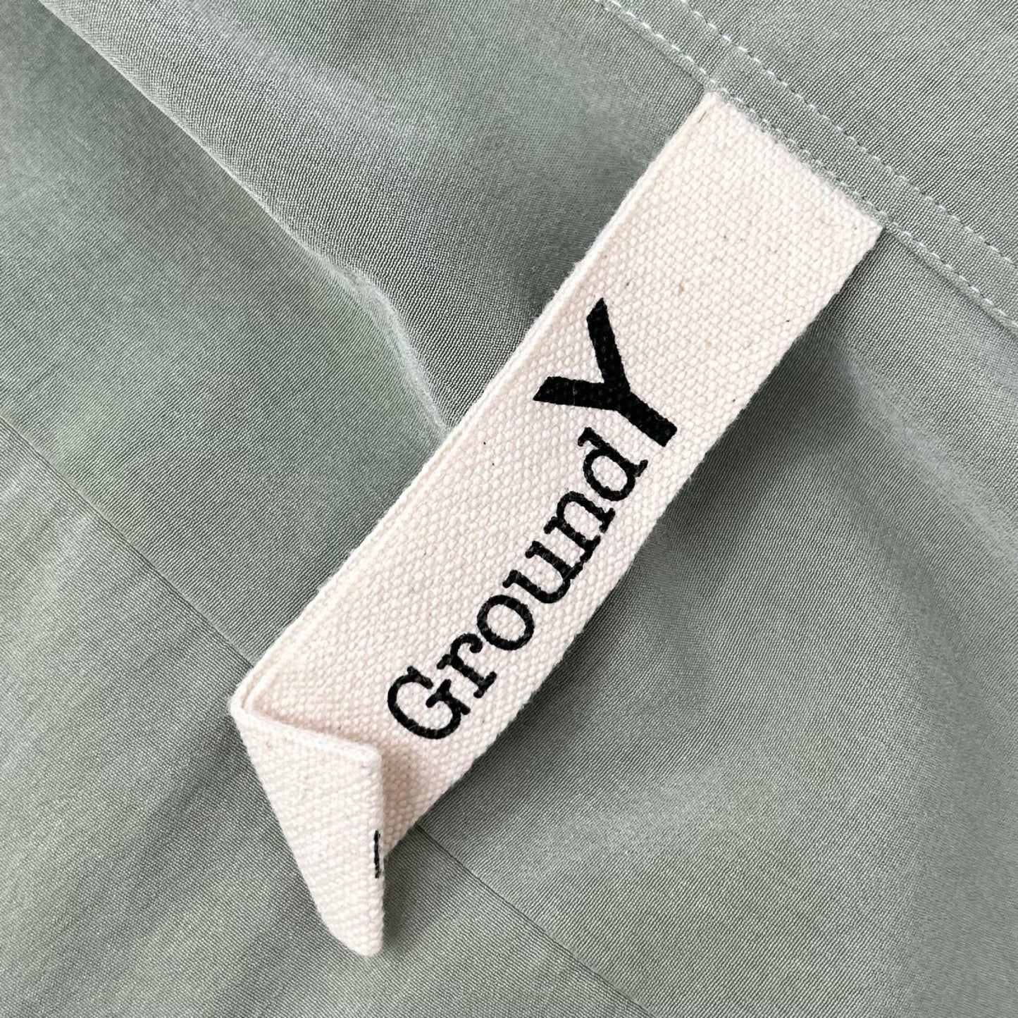 Ground Y GI-B08-500 Triacetate Open Shirt Green Size 3