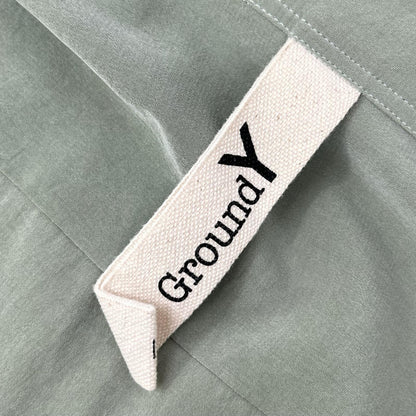 Ground Y GI-B08-500 Triacetate Open Shirt Green Size 3
