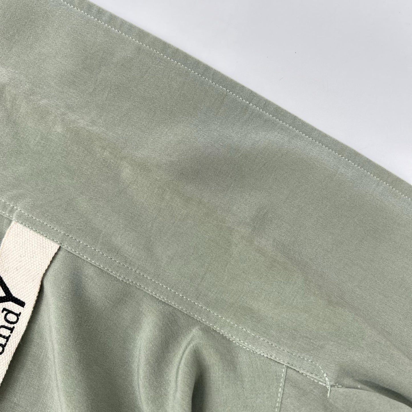 Ground Y GI-B08-500 Triacetate Open Shirt Green Size 3