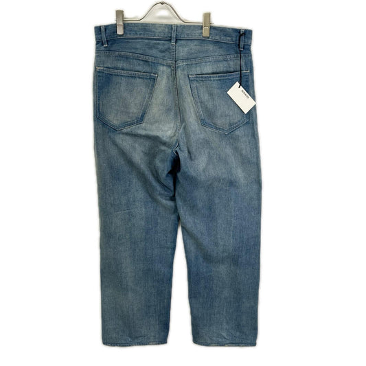 AURALEE Selvedge Faded Light Denim Wide Pants