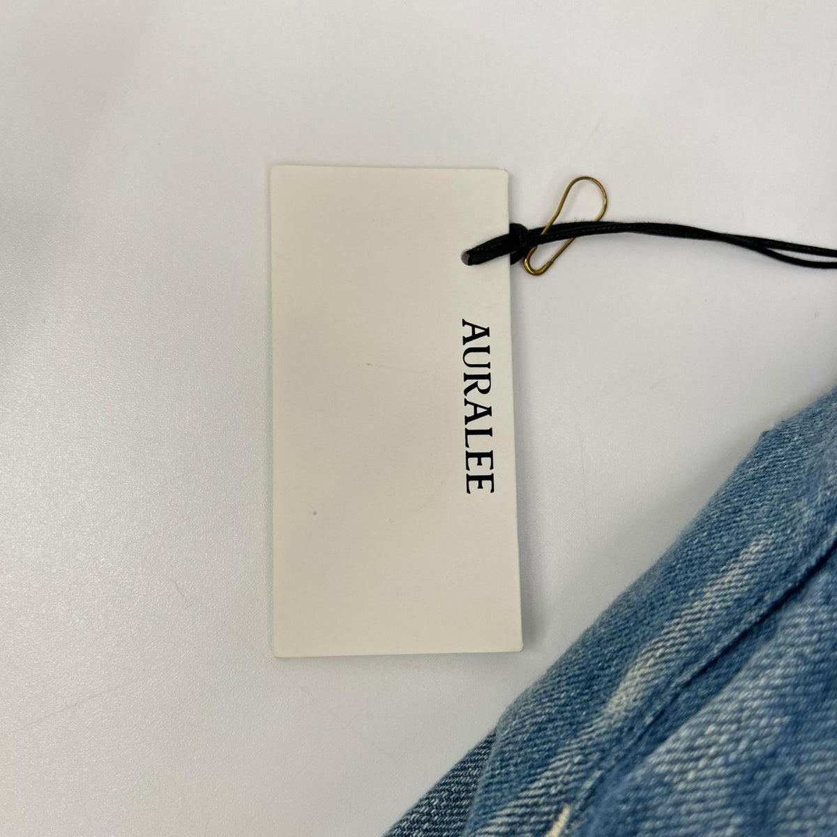 AURALEE Selvedge Faded Light Denim Wide Pants
