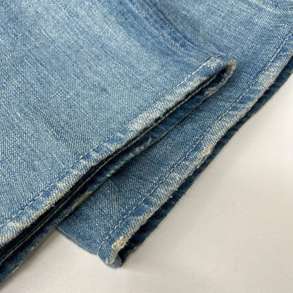 AURALEE Selvedge Faded Light Denim Wide Pants