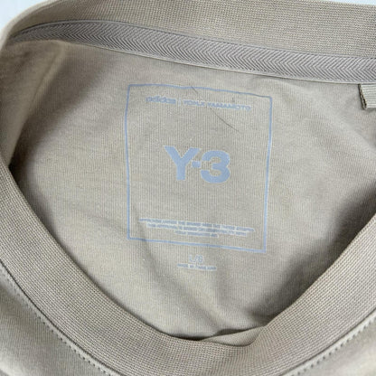 Y-3 KQ9781 Dipped Long Sleeve Tee Beige/Black Size L