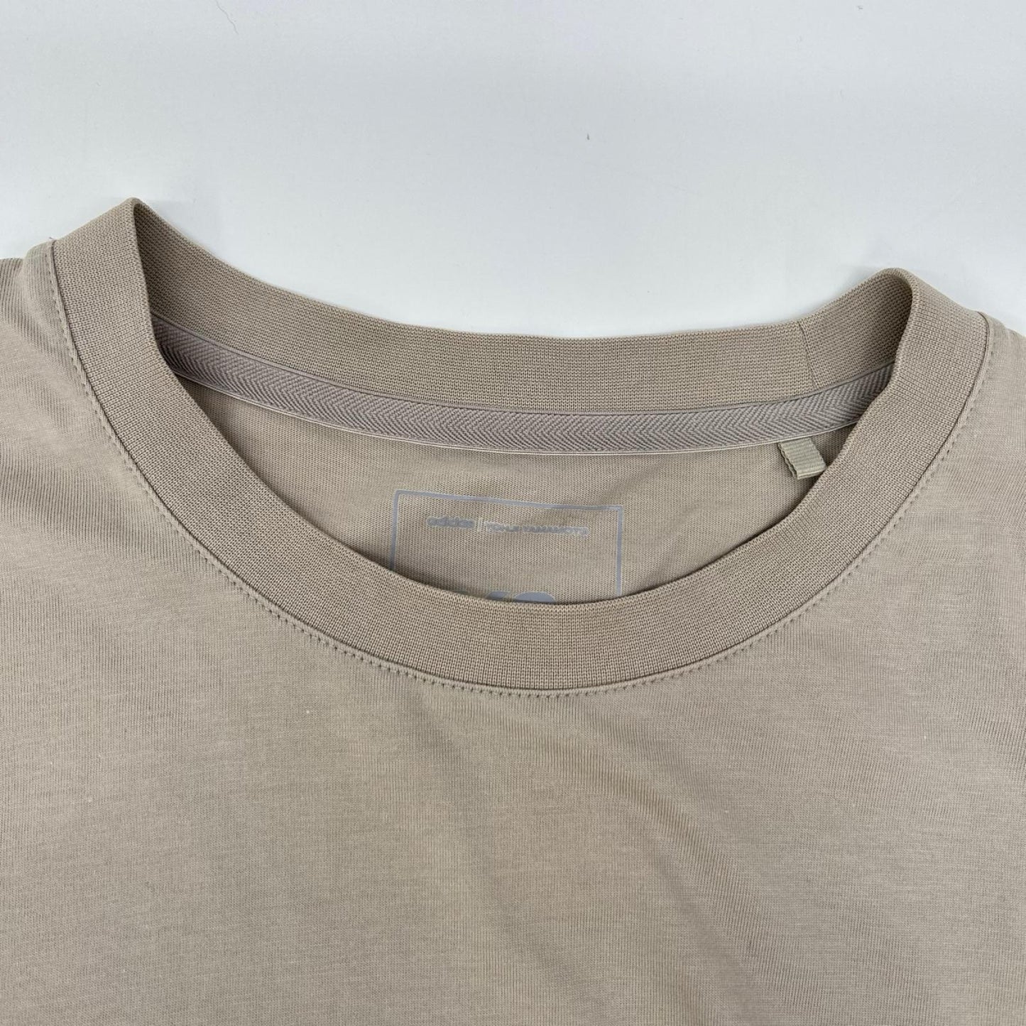 Y-3 KQ9781 Dipped Long Sleeve Tee Beige/Black Size L