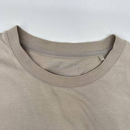 Y-3 KQ9781 Dipped Long Sleeve Tee Beige/Black Size L