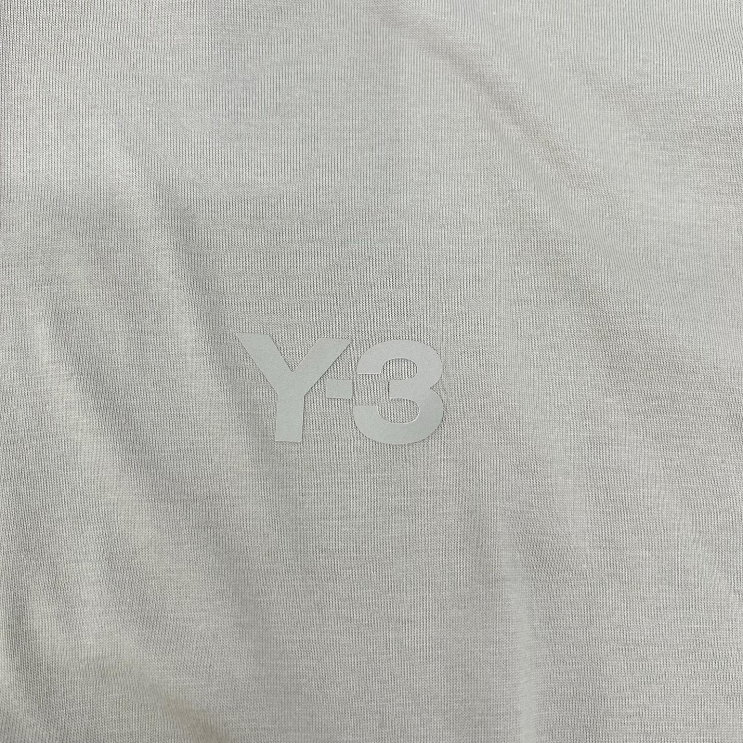 Y-3 KQ9781 Dipped Long Sleeve Tee Beige/Black Size L