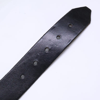 STANLEY GUESS Multi Skull Square Buckle Leather Belt Black