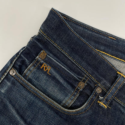 RRL Indigo Slim Denim Jeans Cotton Size 31×30