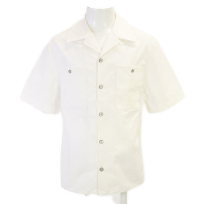 LOUIS VUITTON Embossed Logo Short Sleeve Shirt White Size XS