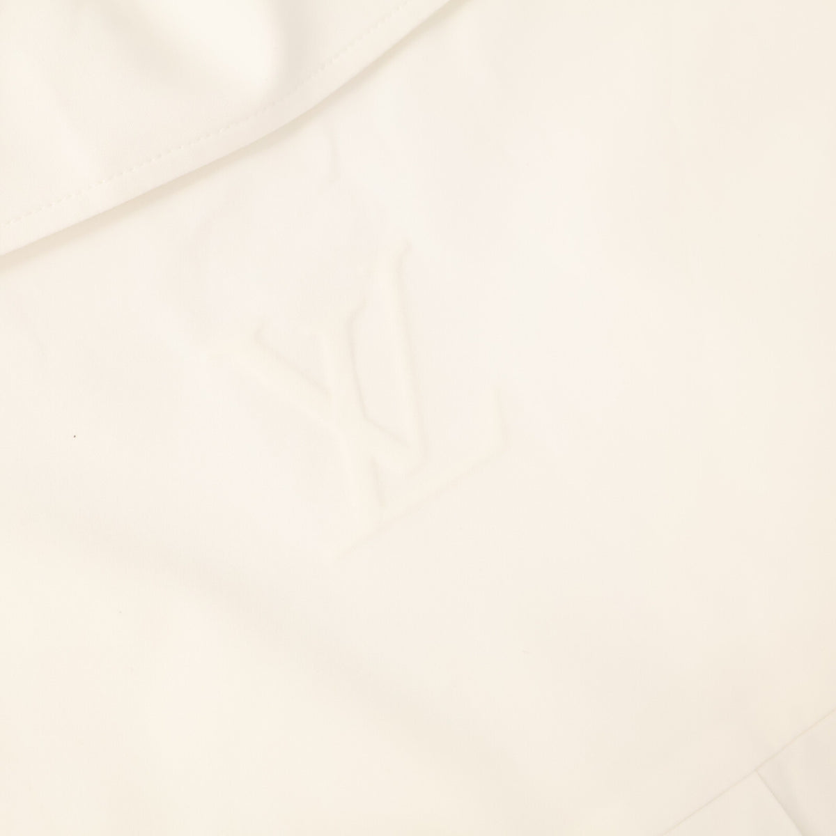LOUIS VUITTON Embossed Logo Short Sleeve Shirt White Size XS