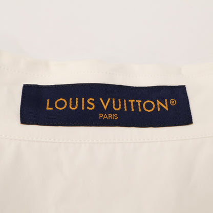 LOUIS VUITTON Embossed Logo Short Sleeve Shirt White Size XS