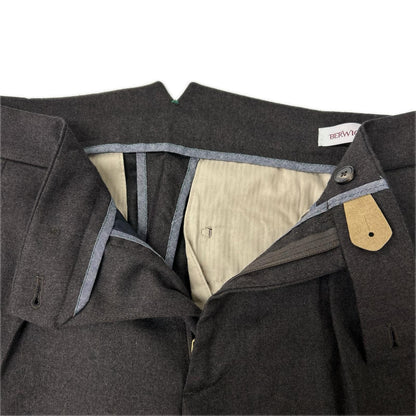BERWICH Scotch Brown 2-Pleat Slacks Size 42