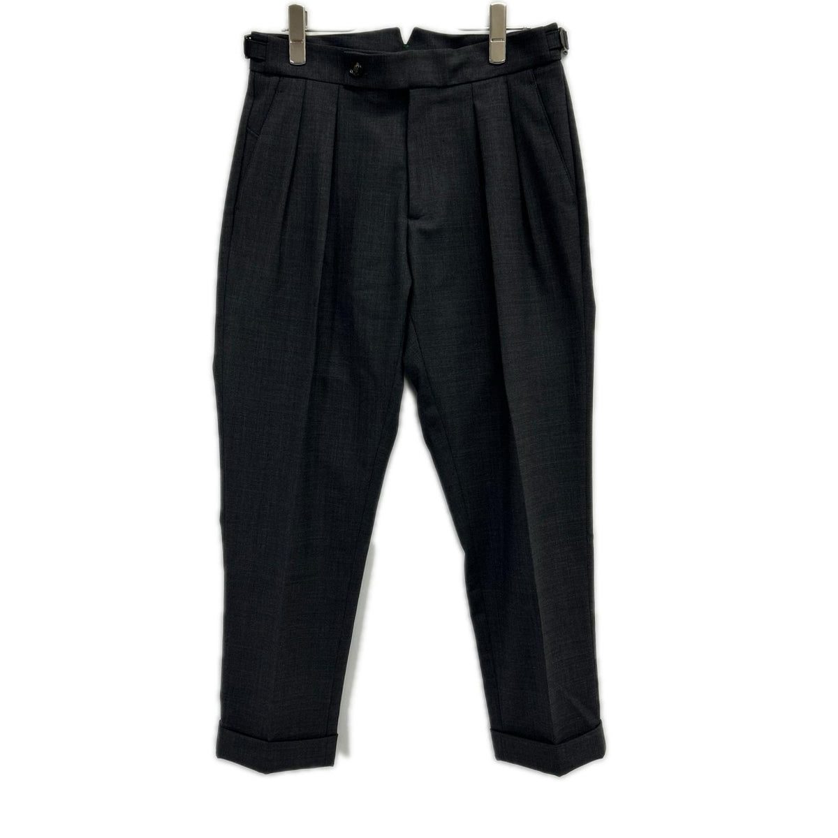 BERWICH Scotch Charcoal Gray 2-Pleat Slacks Size 42