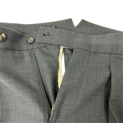 BERWICH Scotch Charcoal Gray 2-Pleat Slacks Size 42