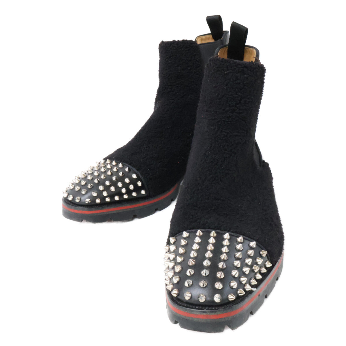 CHRISTIAN LOUBOUTIN Melon Spikes Boots Black Size 43 1/2