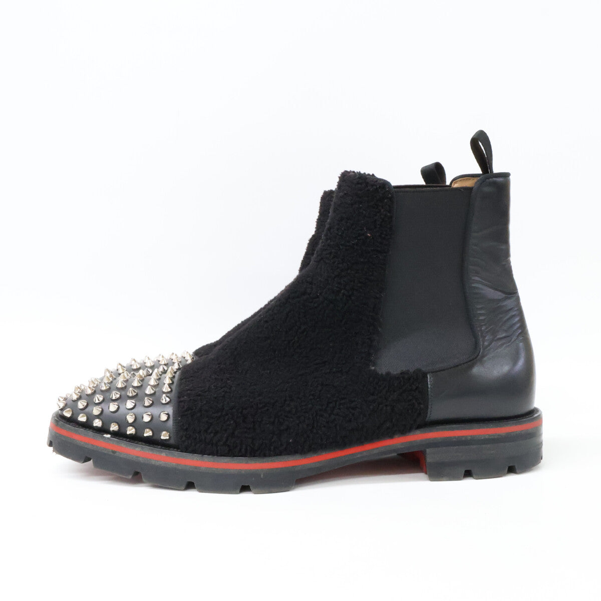 CHRISTIAN LOUBOUTIN Melon Spikes Boots Black Size 43 1/2