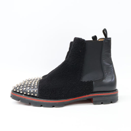 CHRISTIAN LOUBOUTIN Melon Spikes Boots Black Size 43 1/2