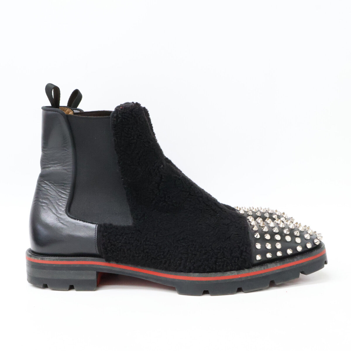 CHRISTIAN LOUBOUTIN Melon Spikes Boots Black Size 43 1/2