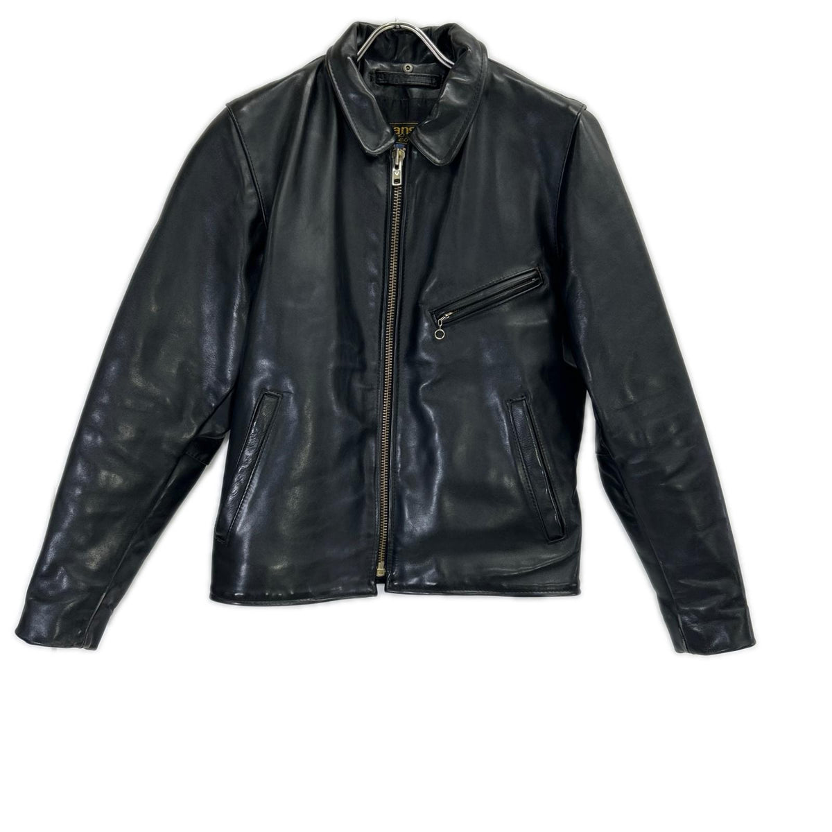 VANSON ENF Single Rider Leather Jacket Black Size 36