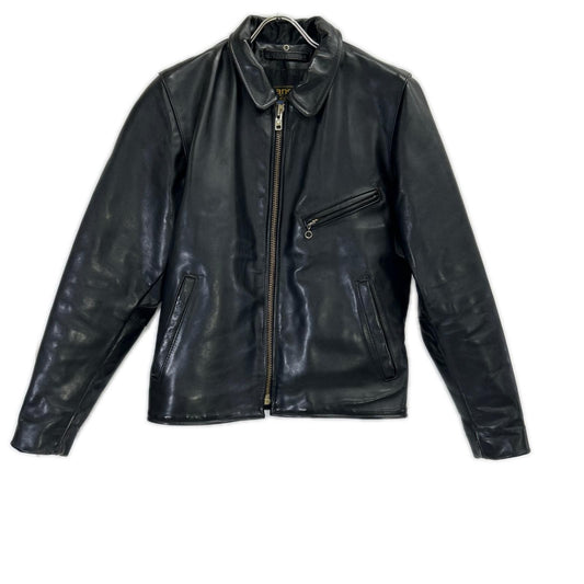 VANSON ENF Single Rider Leather Jacket Black Size 36