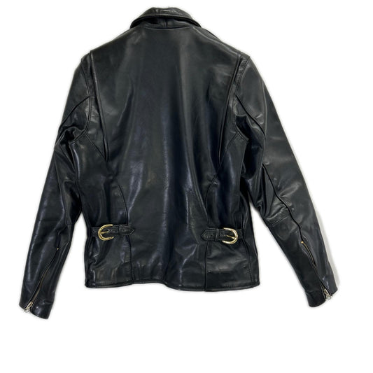 VANSON ENF Single Rider Leather Jacket Black Size 36