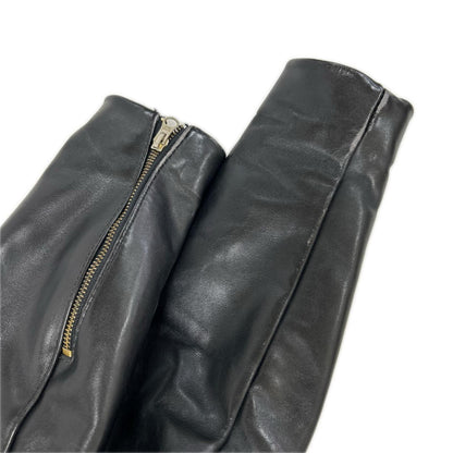VANSON ENF Single Rider Leather Jacket Black Size 36