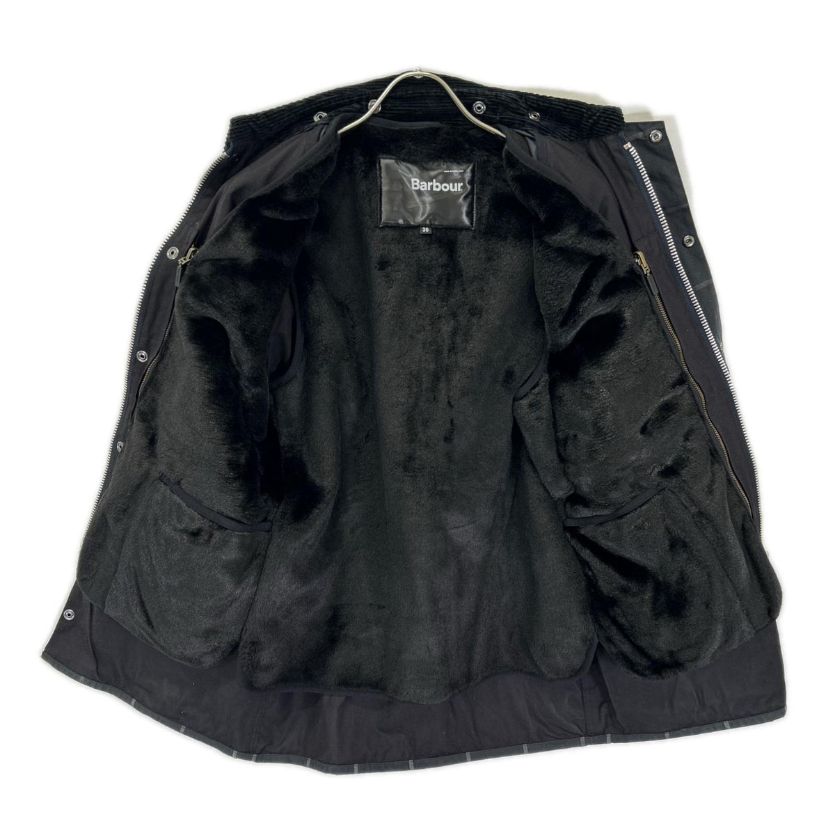 Barbour SL Beaufort Wax Lined Oiled Jacket Size 36