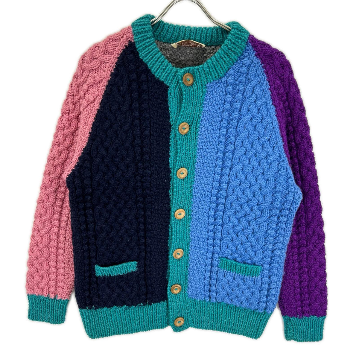 Inverallan Crazy Color Pattern Wool Cardigan Multi