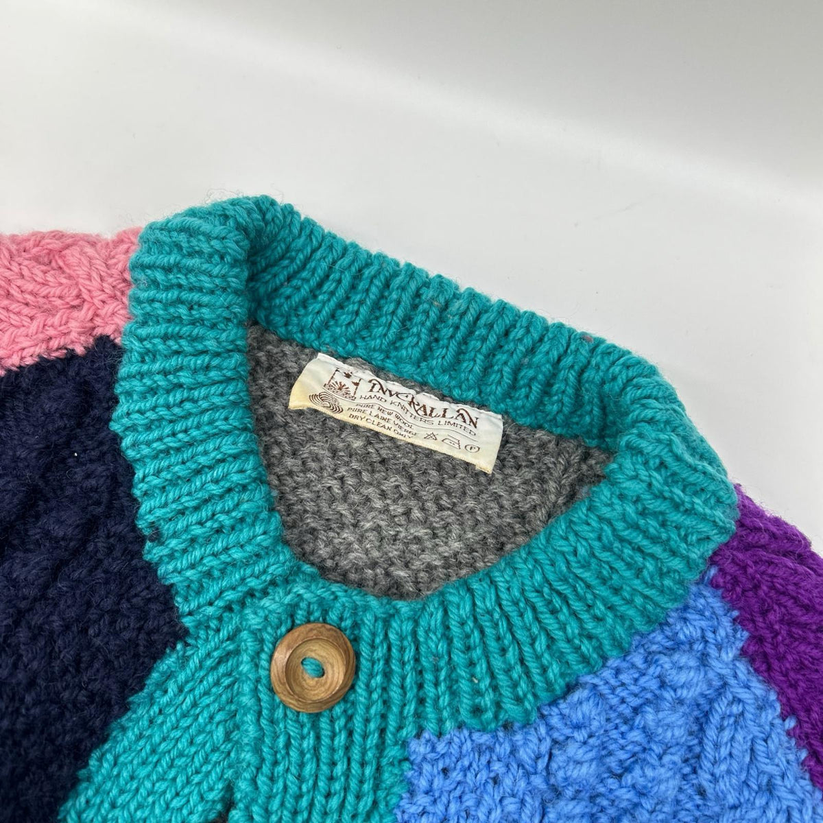 Inverallan Crazy Color Pattern Wool Cardigan Multi