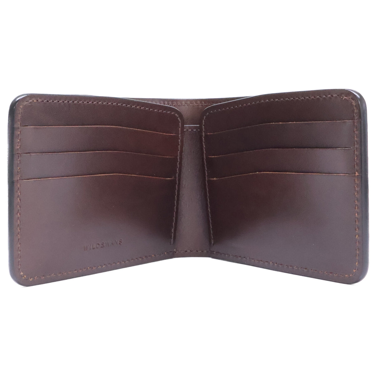 WILDSWANS Wings Crocodile Leather Bi-fold Wallet Chocolate