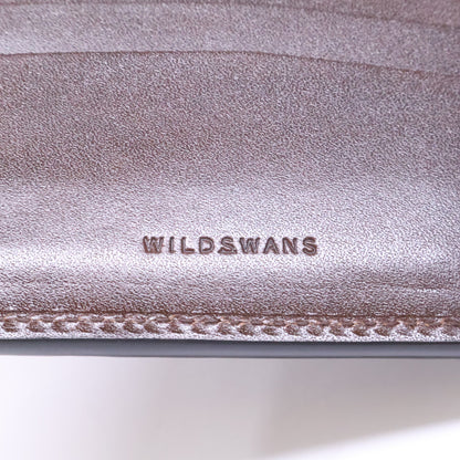 WILDSWANS Wings Crocodile Leather Bi-fold Wallet Chocolate