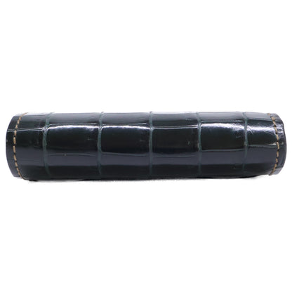WILDSWANS SP-CASA Crocodile Leather Mini Wallet Green/Yellow