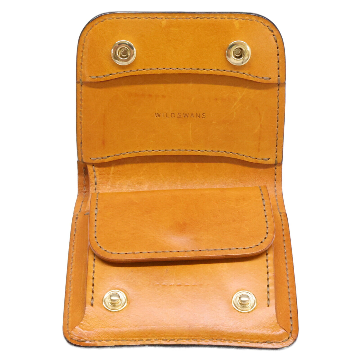 WILDSWANS SP-CASA Crocodile Leather Mini Wallet Green/Yellow