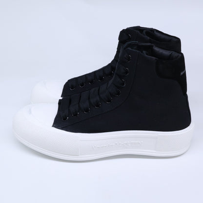 ALEXANDER McQUEEN Black Deck Plimsoll Sneakers Size EU 40
